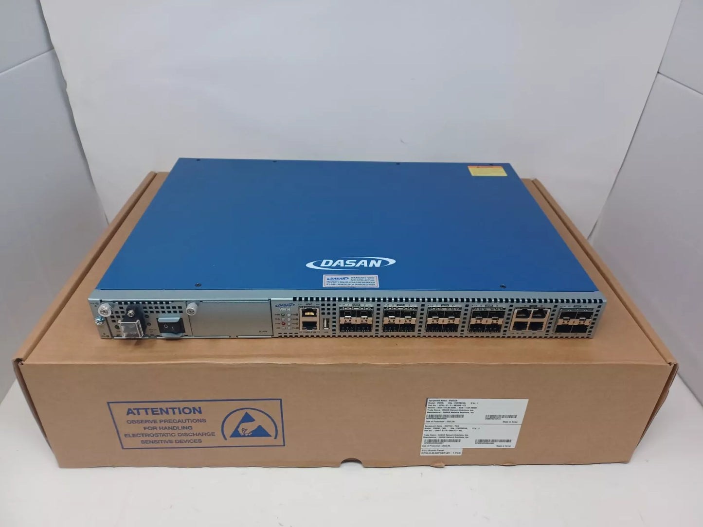 Dasan V5816 GPON OLT, 16x GPON, 4x 10GE, 4x GE, zasilacz 48V