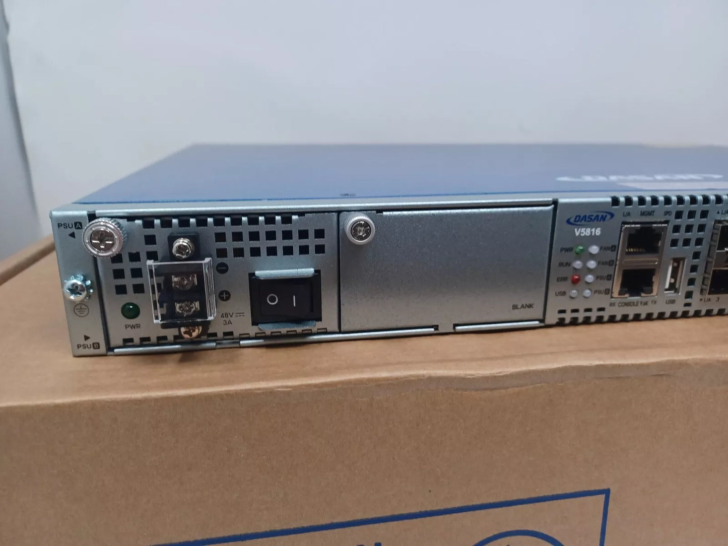 Dasan V5816 GPON OLT, 16x GPON, 4x 10GE, 4x GE, zasilacz 48V